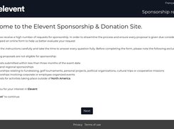 Brickroad Sponsorship Management Platform by Elevent - Intake site