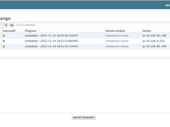 BriCS simulation launcher, control panel. Upload configuration files, launch simulation models and download results.