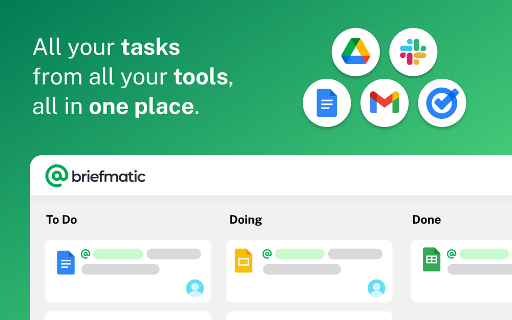 All your tasks from all your tools, all in one place.
