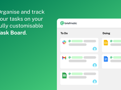 Organise and track your tasks on your fully customisable Task Board.