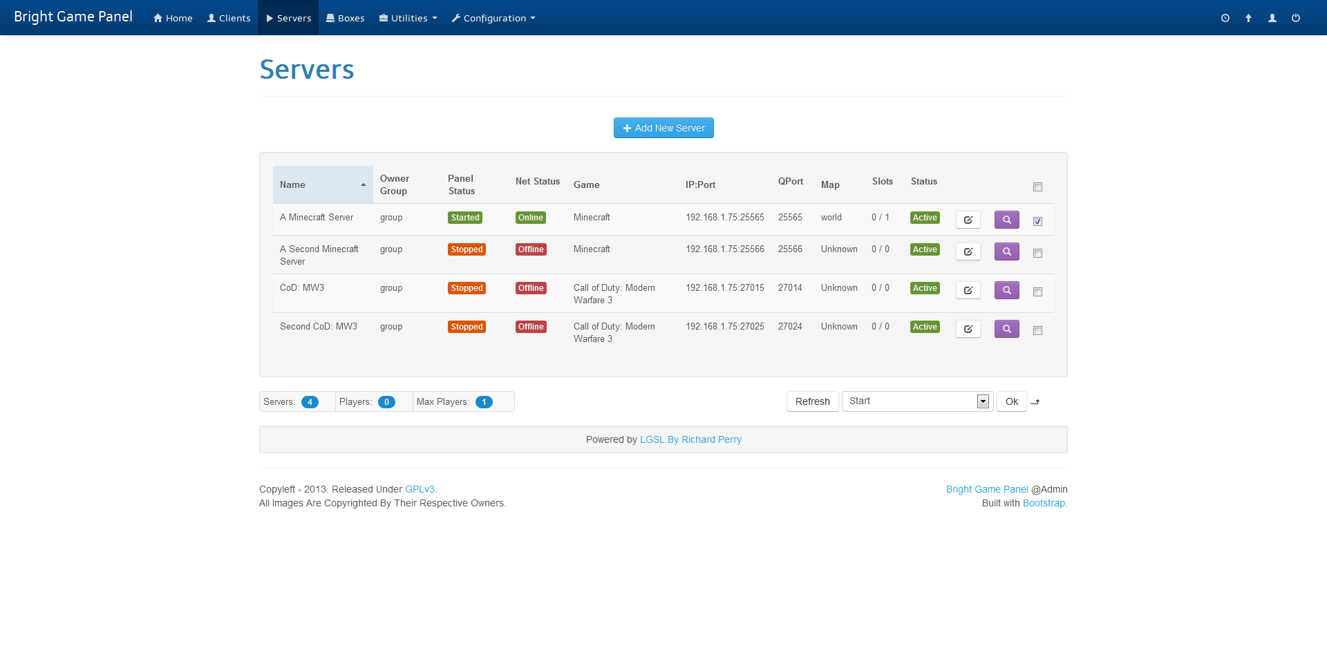 Downloads sourceforge net. Панель мониторинга серверов. Game Panel. Game Server Control Panel. Admin Panel Servers.