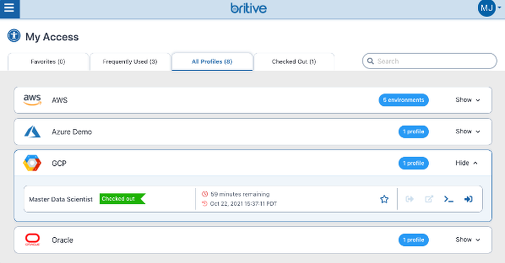 Britive Screenshot 1