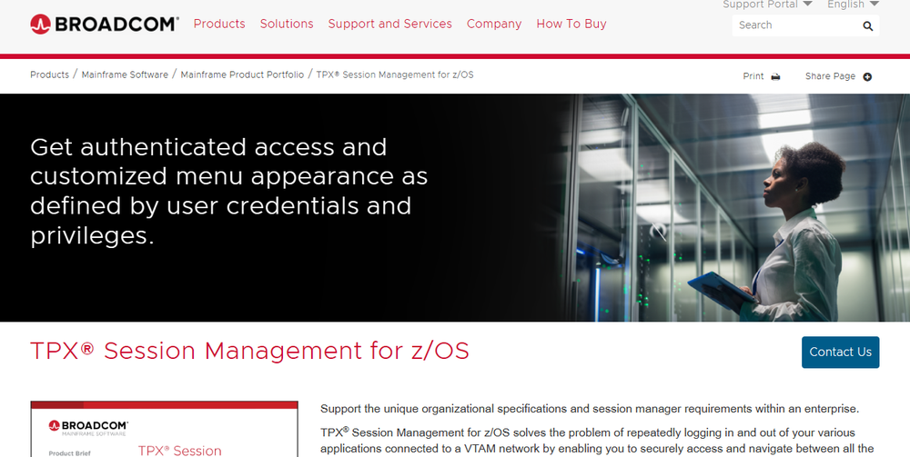 TPX Session Management for z/OS Screenshot 1
