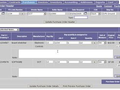 Purchase Orders are derived from Quotes and Contracts data