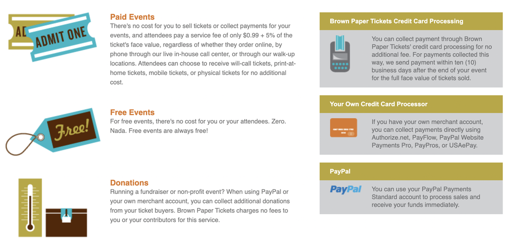 Brown Paper Tickets Screenshot 1