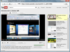 Vídeo do youtube no browser.
