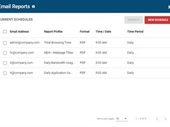 BrowseReporter email reports and alerts allow you to receive employee activity reports on a set schedule or when unwanted activities occur.