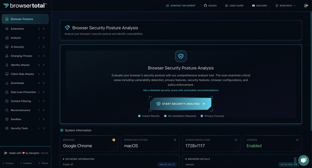 BrowserTotal Screenshot 1