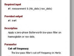 The interactive module help window.