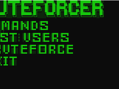 Bruteforcer menu