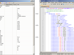 Example with Process-Variables on left are parsed to XML-File on rigth