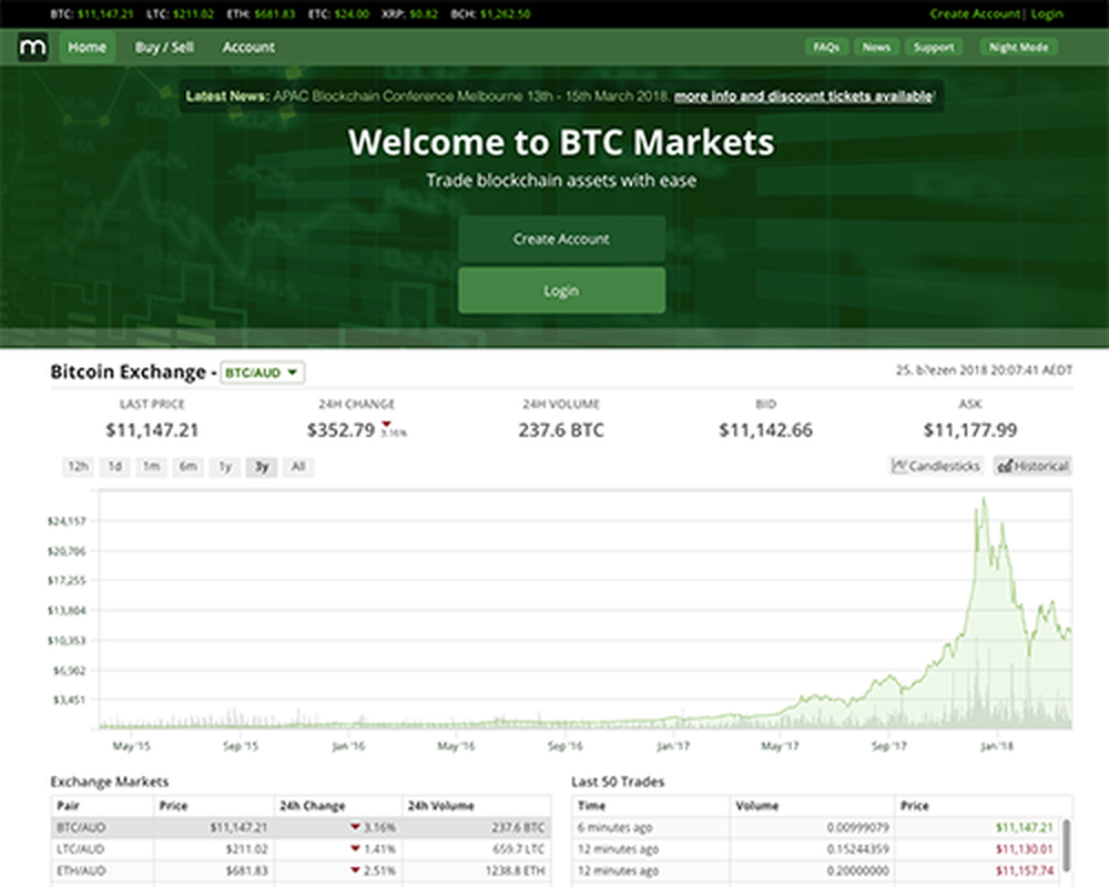 BTC Markets Screenshot 1