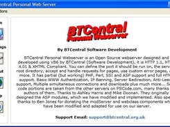 BTCentral PWS About Screen