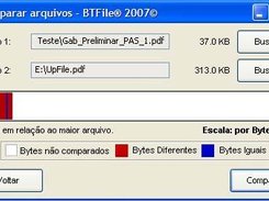 Comparando arquivos - grfico parecido com o Desfragmentado