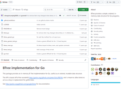 BTree implementation for Go Screenshot 1