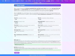 Set limits for how a client's web browser or email accesses your website(s).