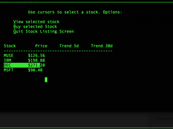 stock listings