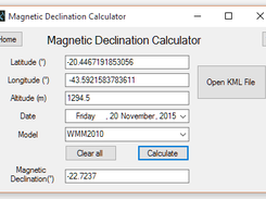 Magnetic declination calculator