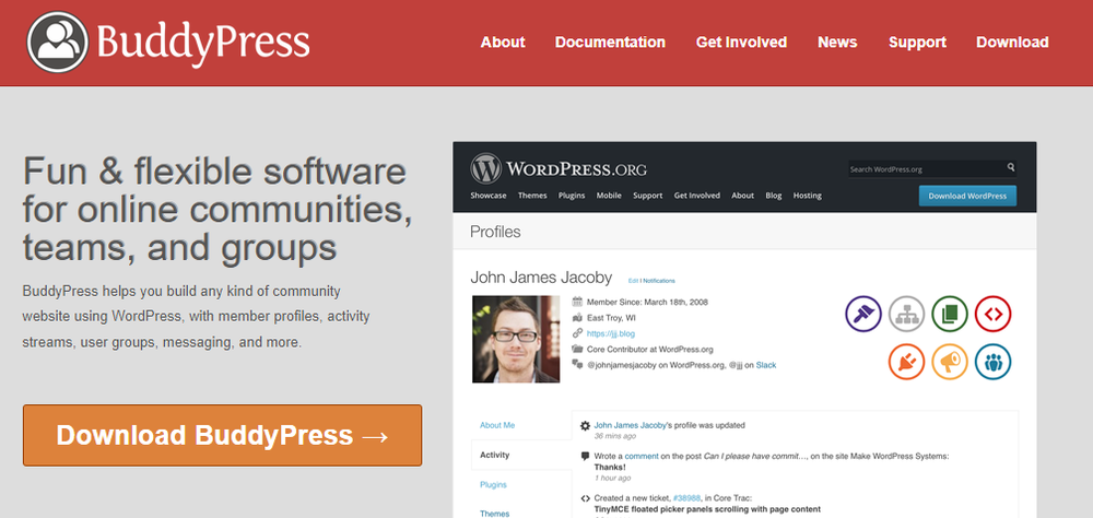 BuddyPress Screenshot 1