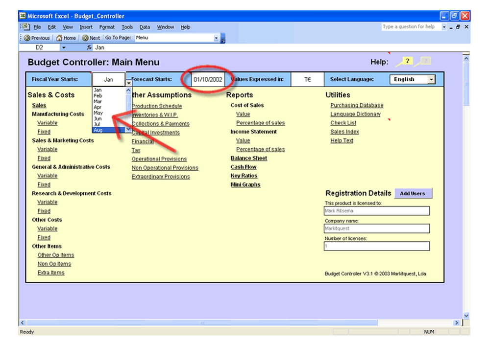 Markitsoft Budget Controller Screenshot 1