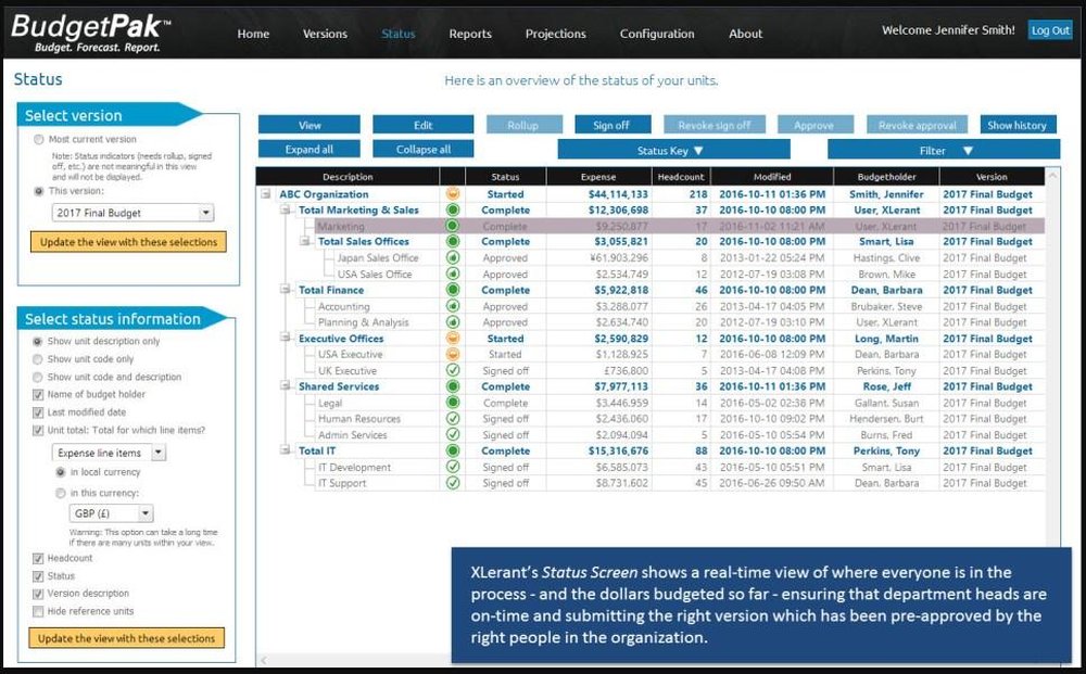 BudgetPak Overview