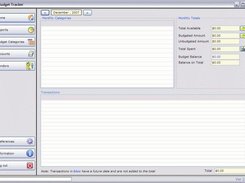Budget Tracker Main Window
