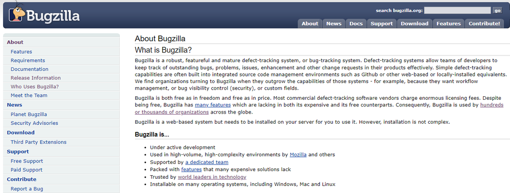 Bugzilla Screenshot 1