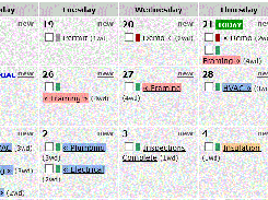 Schedule in Calendar format