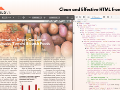 Helps you optimize PDF for web apps by converting it to clean and effective HTML.