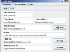 Set the e-mail parameters ("From" name and address, etc)