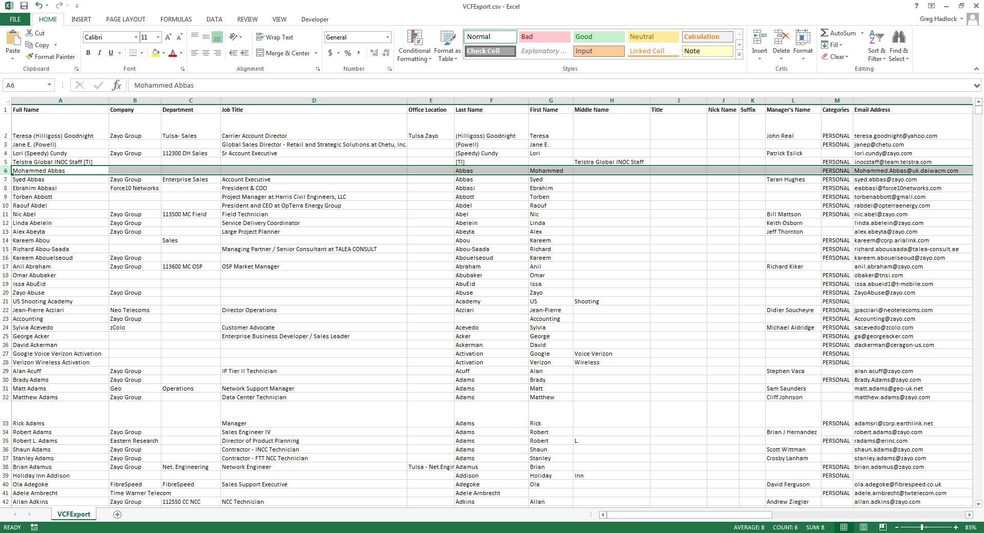 Free Vcf File To Csv Or Excel Converter Download Sourceforge Net