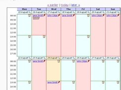 Calendar view of an instrument's bookings