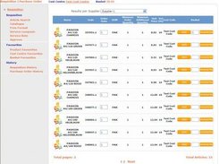 Search results per supplier