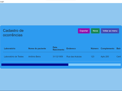 Cadastro de ocorrências