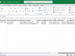 Arquivo xlsx exportado