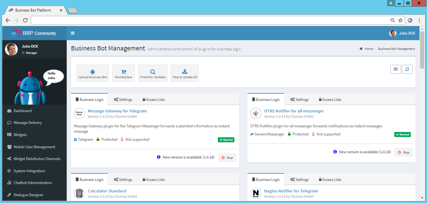 business bot platform download