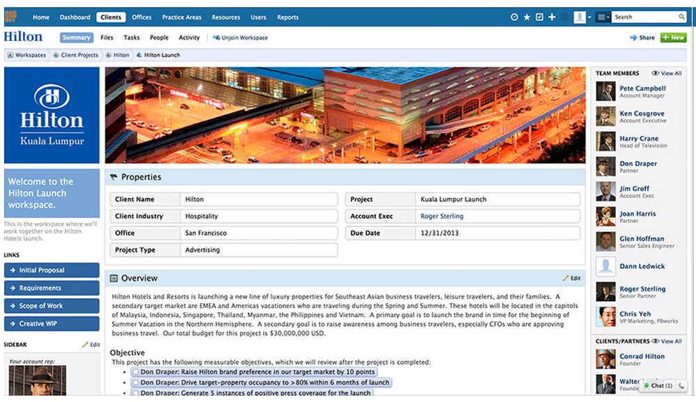 PBworks Business Hub Screenshot 1