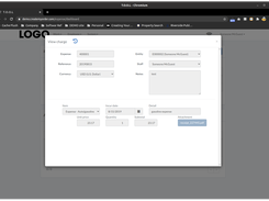 Expense view on employee dashboard