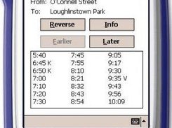 BusSched running on PocketPC emulator