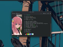 butrelinux desktop screenshot showing fastfetch