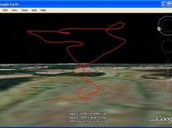 RC plane flight record exported to Google Earth 