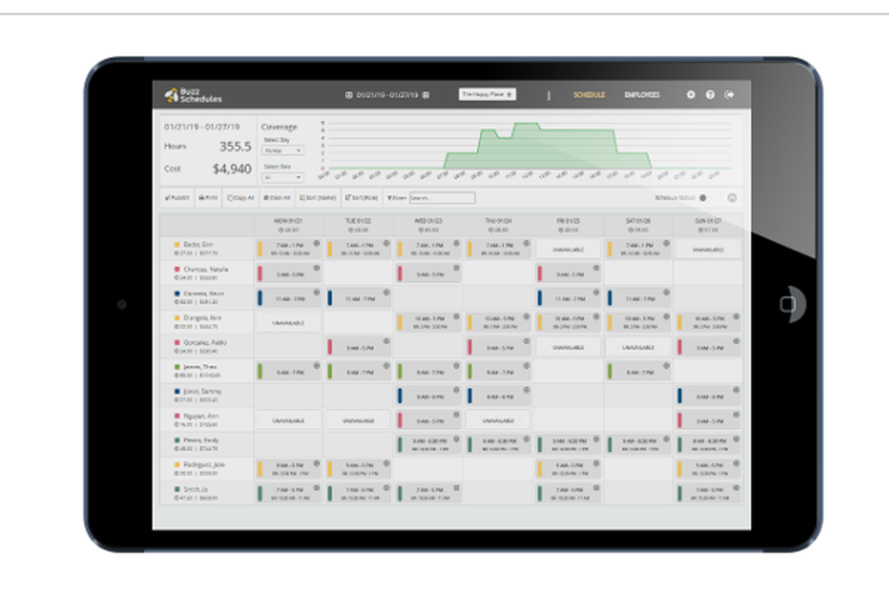 Buzz Schedules Screenshot 1