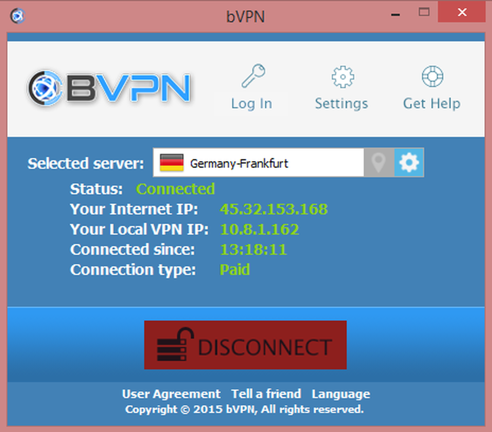 bVPN Screenshot 1