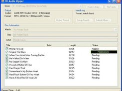 Tool for ripping audio from an audio CD, CD-R, or CD-RW