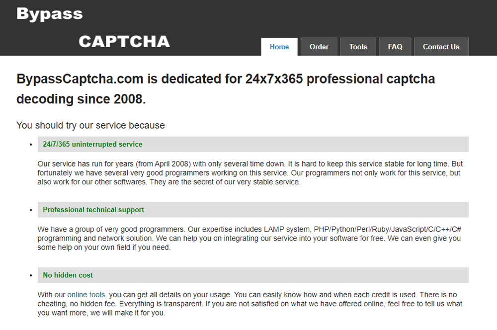 BypassCaptcha.com Screenshot 1