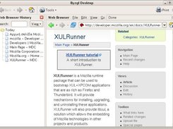 byzgl-desktop running the 'Web Browser' extension (I)