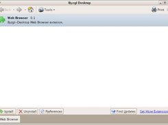byzgl-desktop with 'Web Browser' extension installed