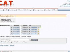 Rechnungsübersicht und Bearbeitung