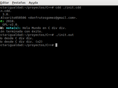 executing the program compiled with cdd