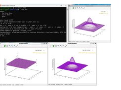 Zero padded radix 2 and 3 FFT and IFFT of FFT of z=exp(-x*x-y*y)